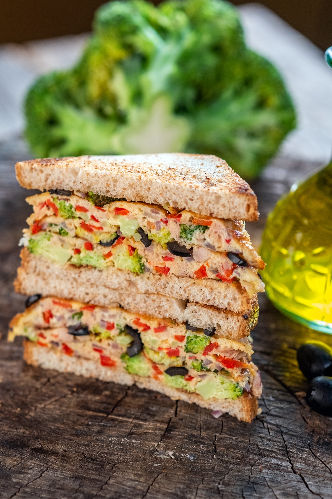 Delicious vegan toast sandwich